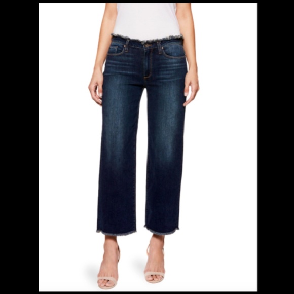 paige wide leg cropped jeans